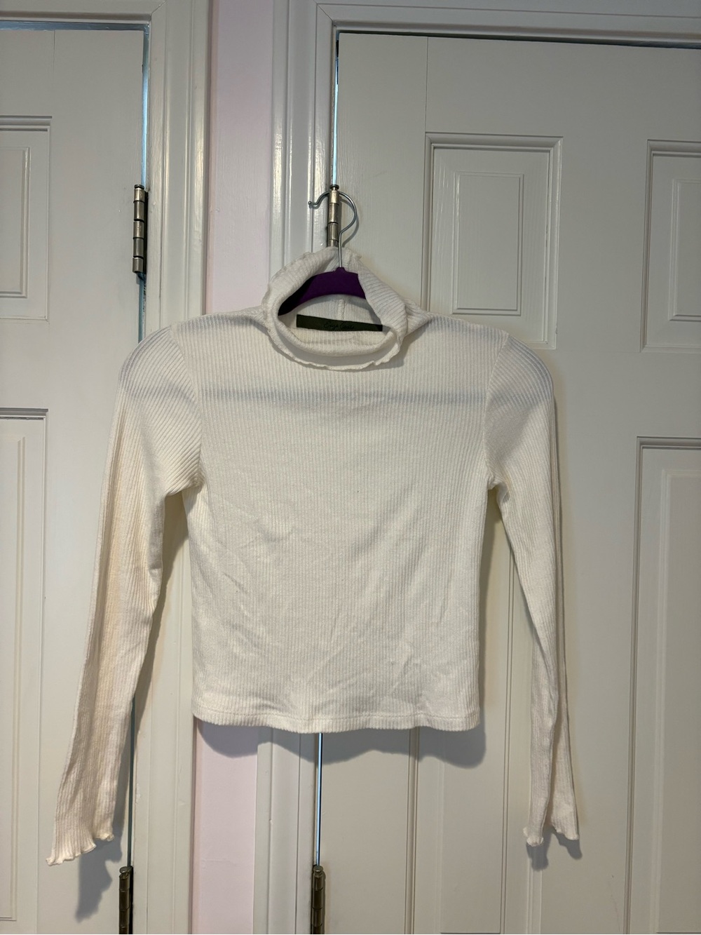 Enza Costa off-white Ribbed Long Sleeve Turtleneck